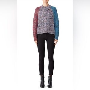 Jil Sander Navy Color Block Sweater